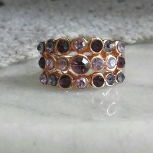 Purple rhinestone ring
